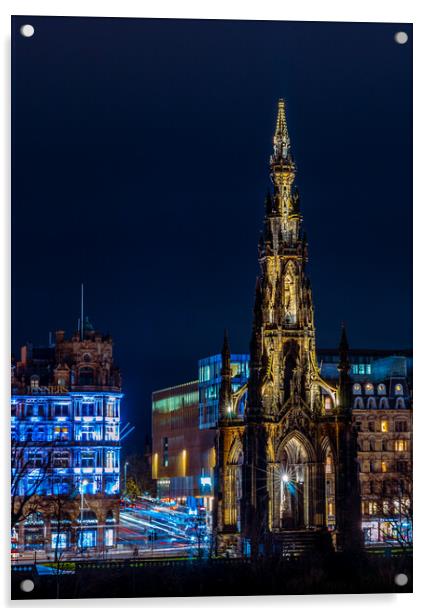 The Scott Monument, Edinburgh Acrylic by Steven Lennie