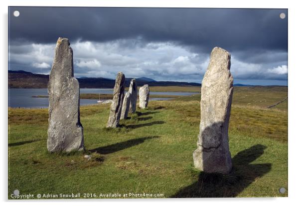 Standing Stones of Callanish Acrylic by Adrian Snowball