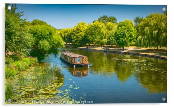 Cruising the Avon Acrylic by Viv Thompson