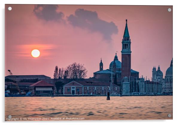 Venetian Sunset Acrylic by Viv Thompson