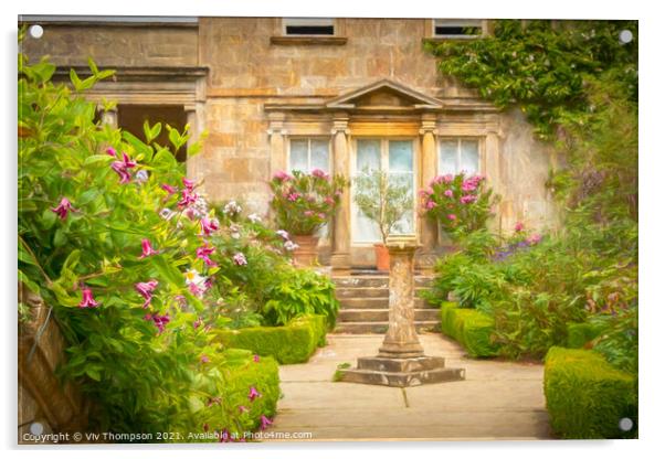 The English Country Garden  Acrylic by Viv Thompson