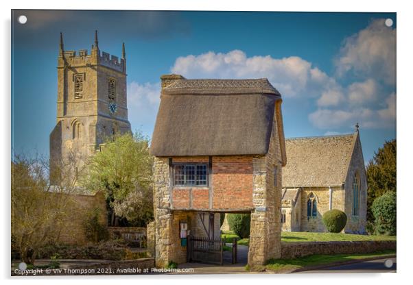 The Lych Gate  Acrylic by Viv Thompson