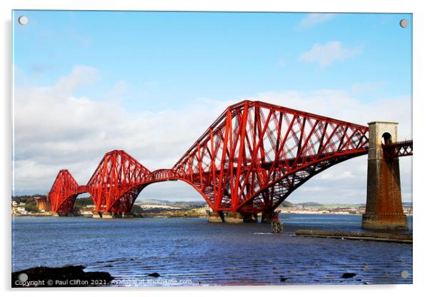 The Forth railway Bridge Acrylic by Paul Clifton