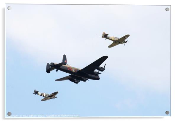 Battle of Britain memorial fly past Acrylic by Paul Clifton