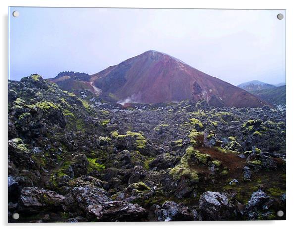 Iceland - volcanic landscape  Acrylic by David Turnbull