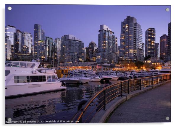 Coal Harbour Sunset Acrylic by Bill Moores