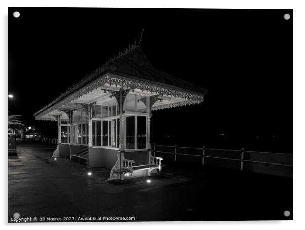 Weymouth seafront shelter Acrylic by Bill Moores