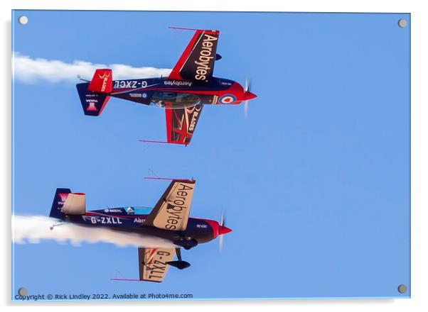 The Blades Mirror Formation Acrylic by Rick Lindley
