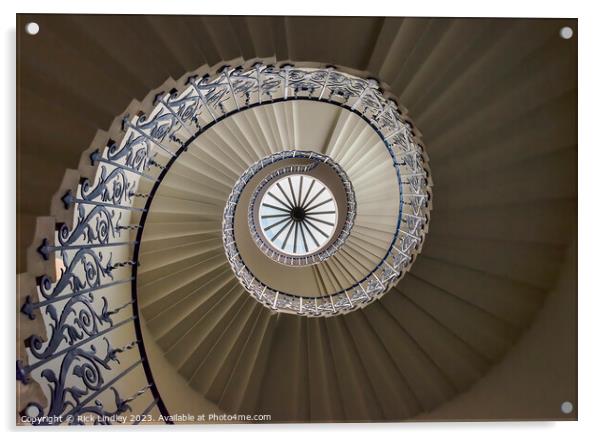 The Spiral Staircase Acrylic by Rick Lindley