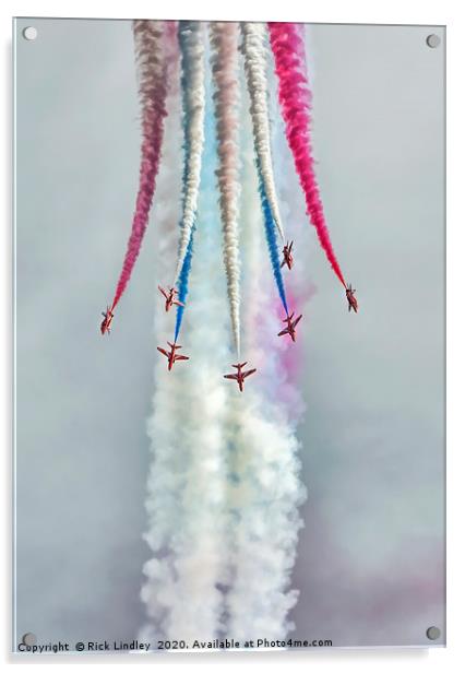 The Red Arrows Acrylic by Rick Lindley