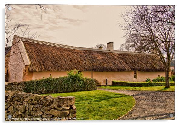 Robert Burns Cottage Acrylic by Andy Brownlie