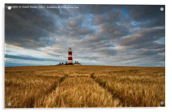 Clouds Over Happisburgh Lighthouse Acrylic by David Powley