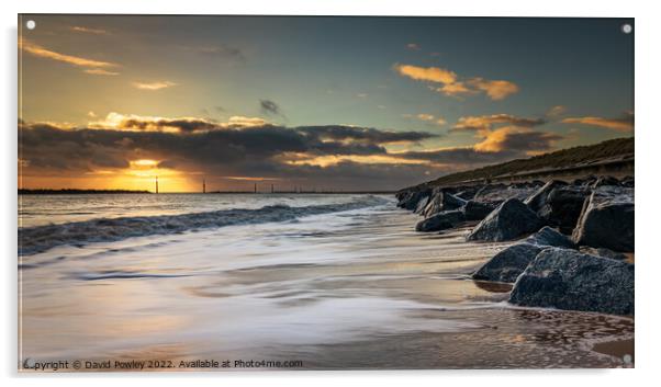 Sea Palling Beach at Sunrise Acrylic by David Powley