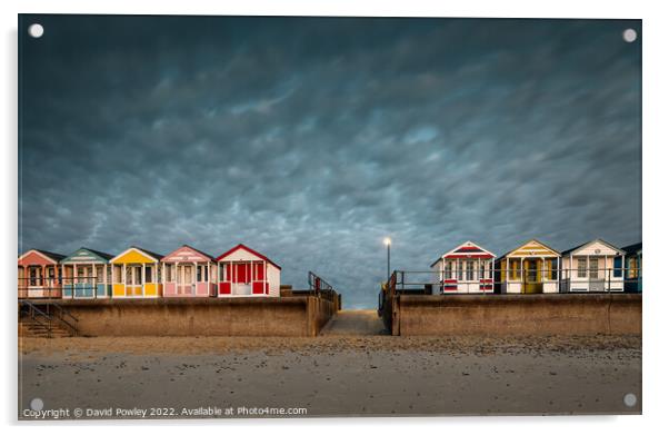 Southwold Beach Huts at Dawn  Acrylic by David Powley