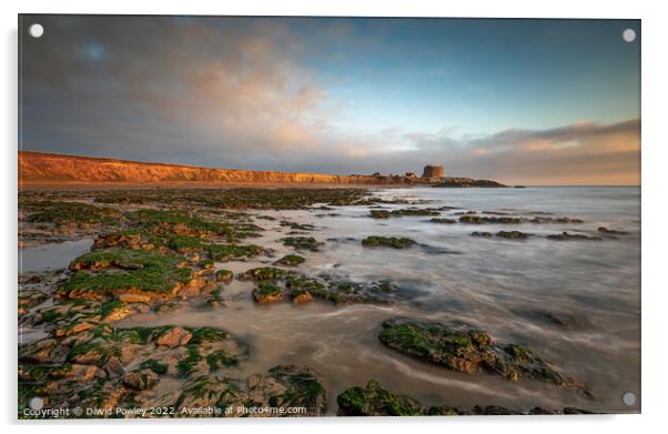 Captivating Sunrise over Bawdsey Beach Acrylic by David Powley