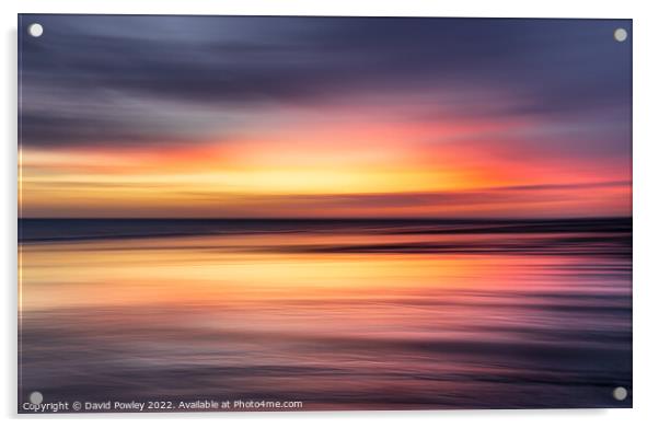 Multicolour Dawn on Norfolk Coast Acrylic by David Powley