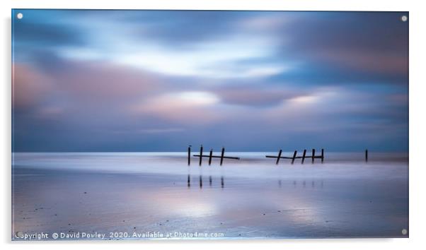 Happisburgh Beach Norfolk at Dawn   Acrylic by David Powley