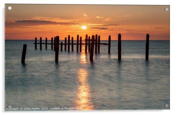 Happisburgh Beach Sunrise Acrylic by David Powley