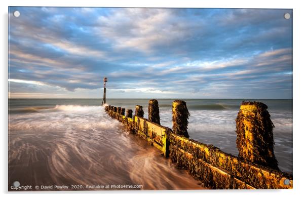 Evening light on Cromer beach Acrylic by David Powley