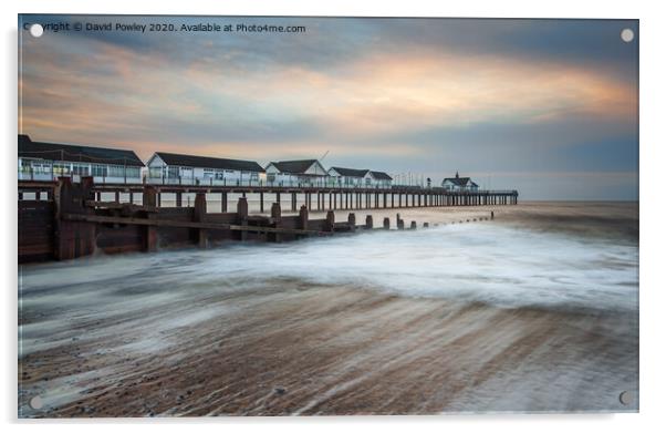 Southwold Pier at Dawn Acrylic by David Powley