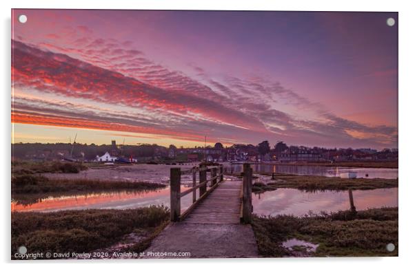 Sunrise Sky Over Blakeney Acrylic by David Powley