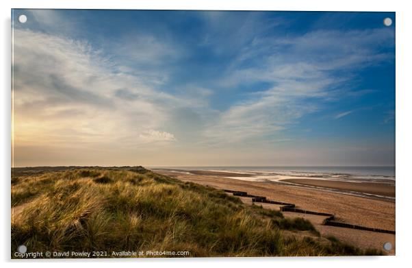The Beach at Holme-next-the-sea North Norfolk Acrylic by David Powley