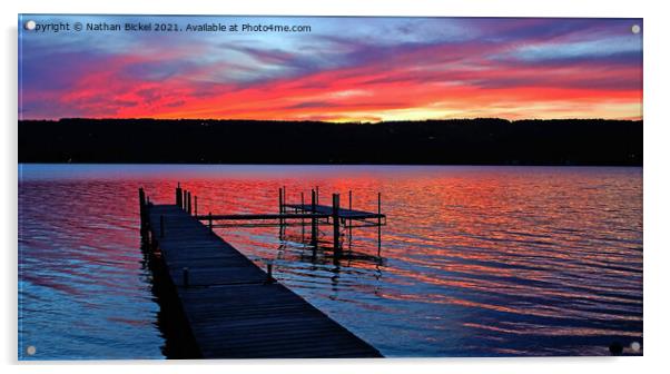 Sunset on Keuka Lake  Acrylic by Nathan Bickel