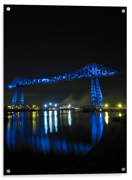 Transporter Bridge Centenary Acrylic by Andrew Bradshaw