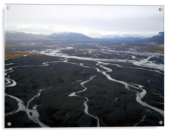 Volcanic ash field in Iceland Acrylic by Theo Spanellis