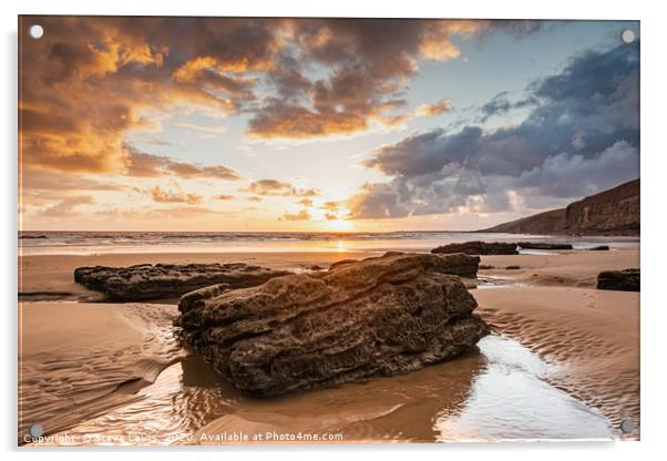 Dunraven Bay Acrylic by Steve Lewis