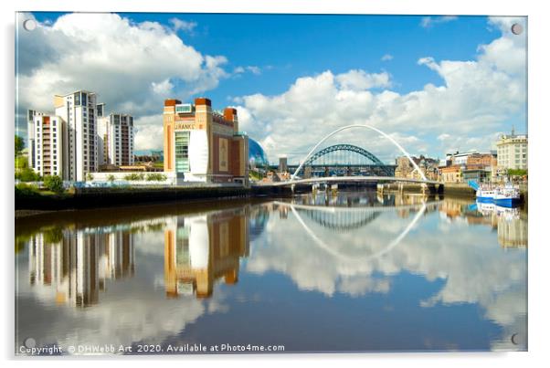 River Tyne at Newcastle & the Sage Gallery Acrylic by DHWebb Art