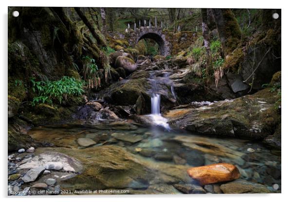 Glen Creran fairy bridge Acrylic by Scotland's Scenery