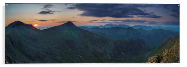 Glencoe sunset, Highlands, scotland. Acrylic by Scotland's Scenery