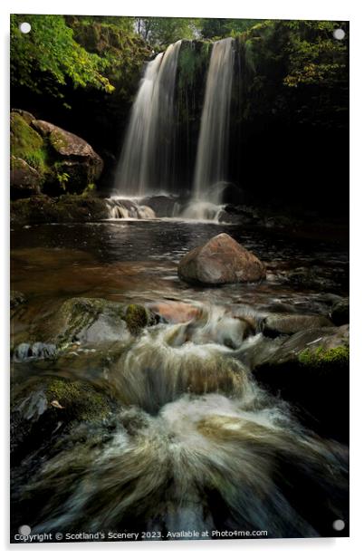 Campsie glen. Acrylic by Scotland's Scenery