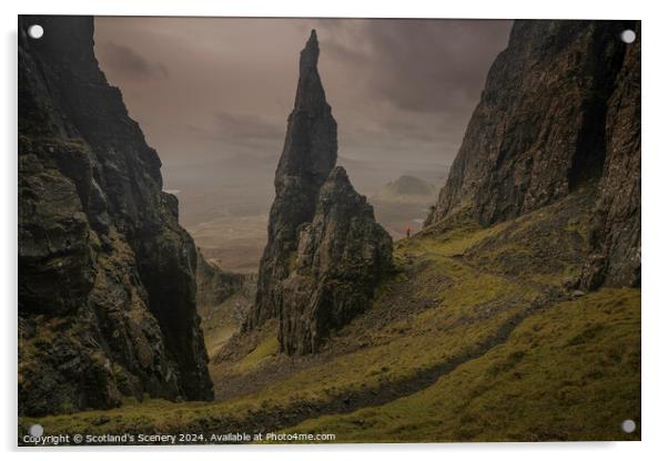 The Needle, Quiraing, Isle of Skye. Acrylic by Scotland's Scenery