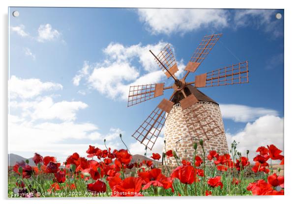 Tefia windmill Acrylic by Scotland's Scenery