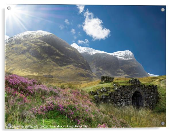 view of Glencoe, highlands, scotland, uk. Acrylic by Scotland's Scenery