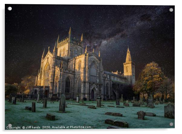 Dunfermline Abbey at night Acrylic by Scotland's Scenery