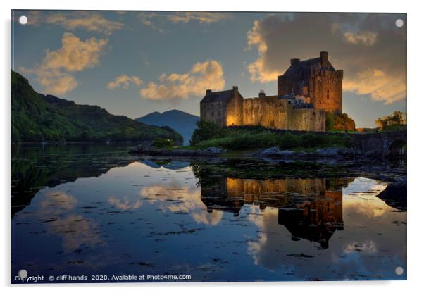 Eilean Donan Castle, highlands, Scotland. Acrylic by Scotland's Scenery