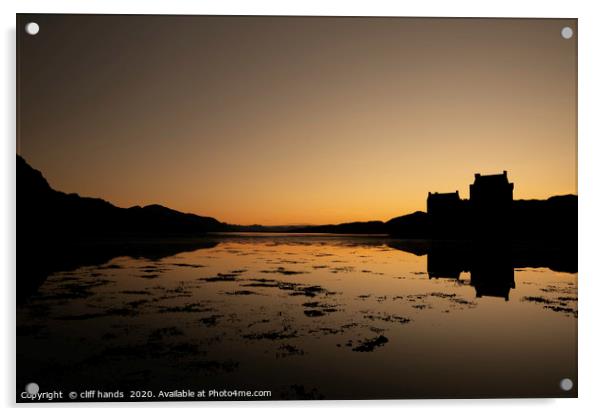 Eilean Donan Castle at sunset Acrylic by Scotland's Scenery