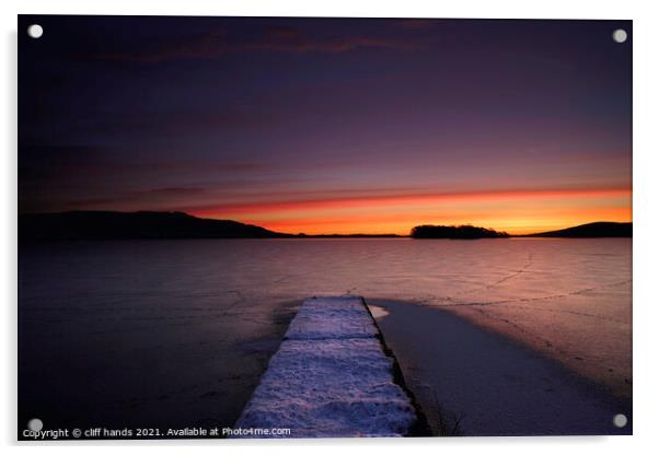 A sunrise over Loch Leven  Acrylic by Scotland's Scenery