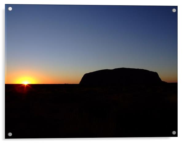 Sunrise at Uluru, Australia Acrylic by Christopher Stores