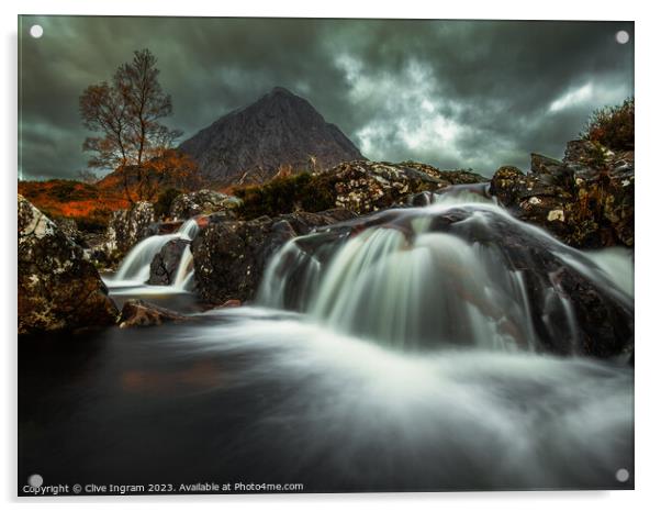 Drama of the Buachaille Acrylic by Clive Ingram