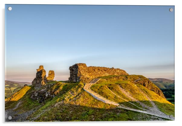 Majestic ruins basked in golden light Acrylic by Clive Ingram