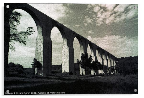 Roman Aqueduct in Southern France Acrylic by Juha Agren