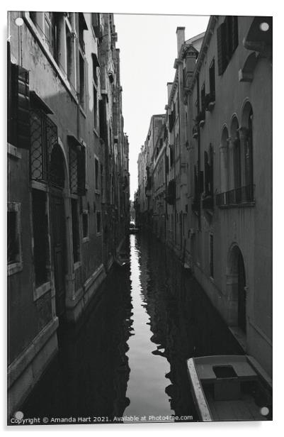 Venice canal Acrylic by Amanda Hart
