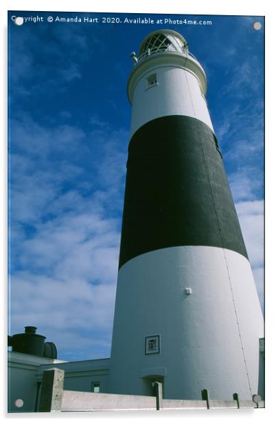 Quesnard Lighthouse Alderney Acrylic by Amanda Hart