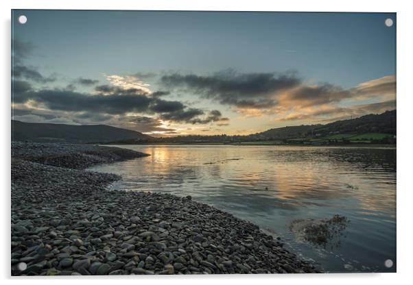 Spring tide at dawn at Porlock Marsh Acrylic by Shaun Davey