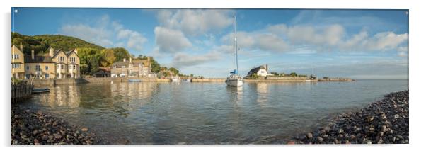 Boats, Porlock Weir, Early Morning Acrylic by Shaun Davey