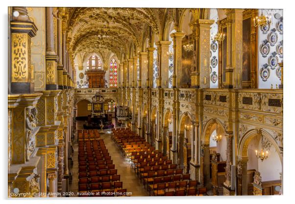  Interior of the church at Rosenborg castle, Denmark Acrylic by Stig Alenäs